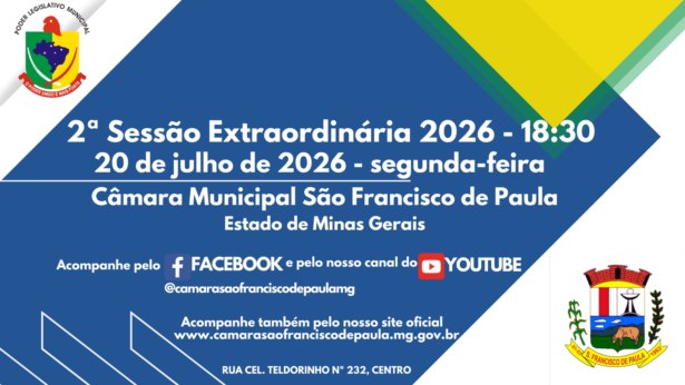 2ª Sessão Extraordinária de 2026